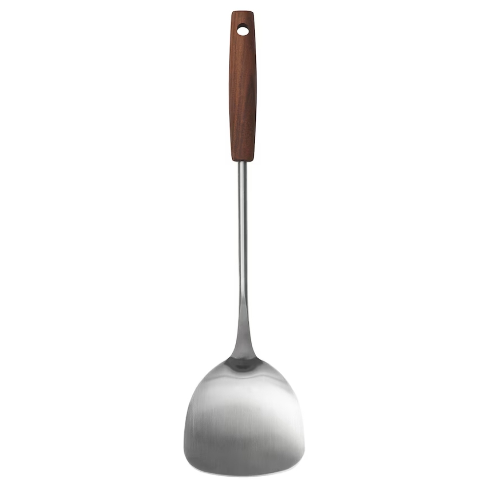 IKEA SLITSTARK Spatula, Stainless Steel/Walnut
